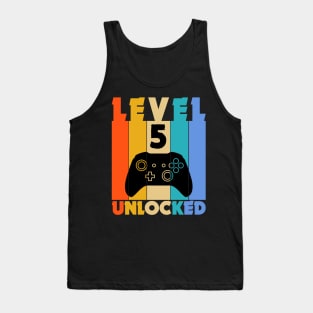 Level 5 Unlocked Funny Video Gamer Birthday Novelty T-Shirt Tank Top